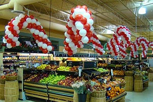 Dekoration im Supermarkt