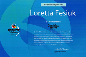 Сертификат: Qualatex Balloon Network